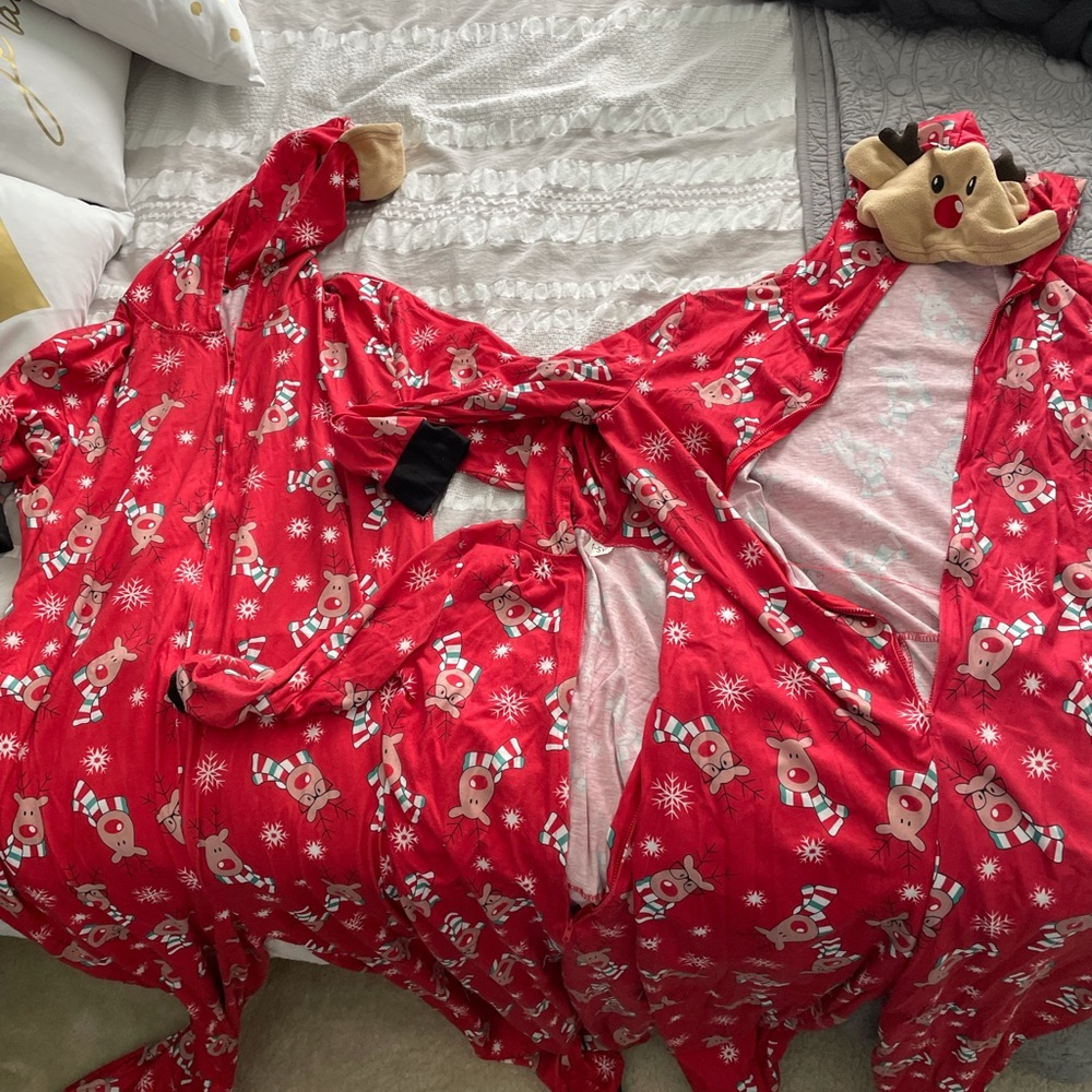 Family Set of Reindeer Pajamas. 3 sizes: L/M/5Y